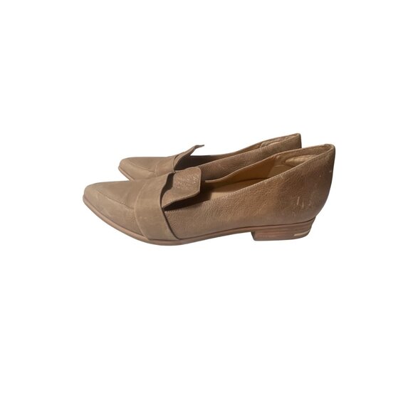 Dr. Scholls Womens Pointed Toe Loafers In Taupe Suede Size 9.5 - Picture 1 of 8